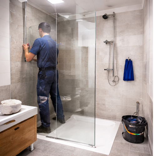 Mamparas y grifería